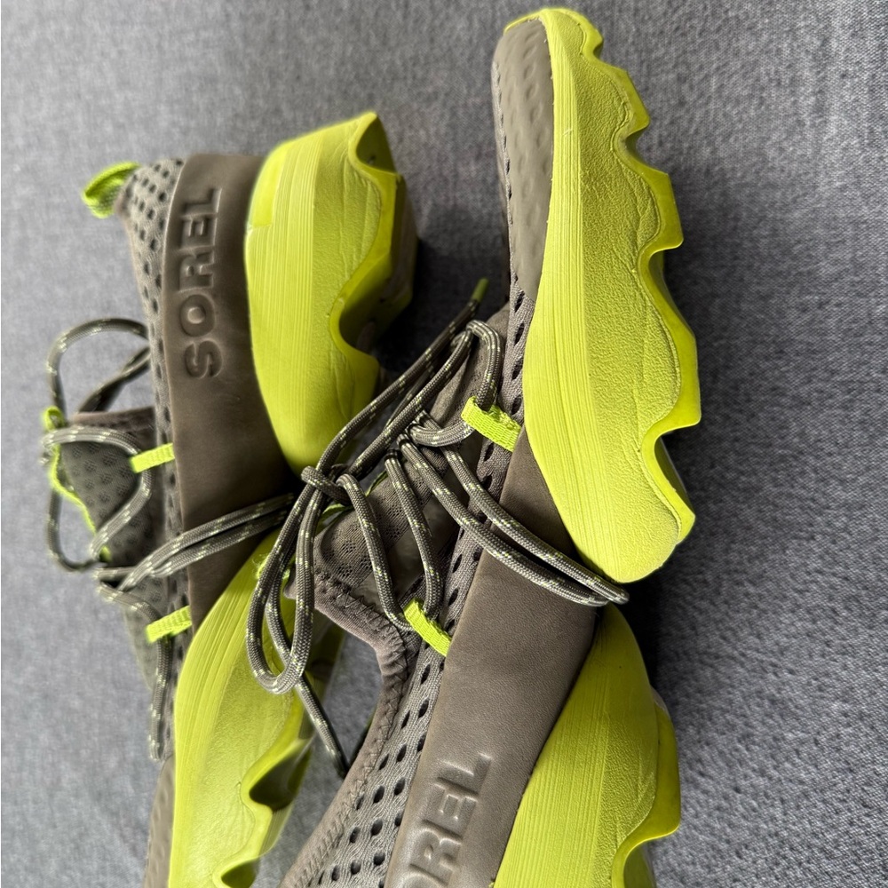 Sorel Women's Athletic Shoes in Gray and Neon Yellow - Picture 4 of 8